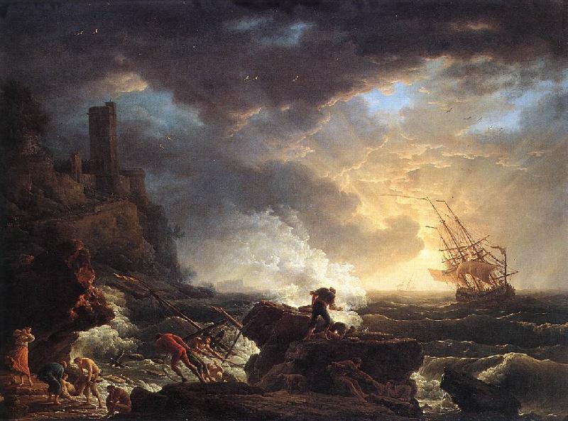 VERNET, Claude-Joseph Shipwreck  wr oil painting image